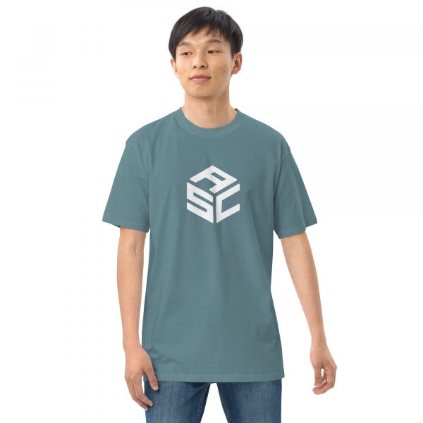 Men’s premium heavyweight tee - ASC logo front & text on back - Image 26