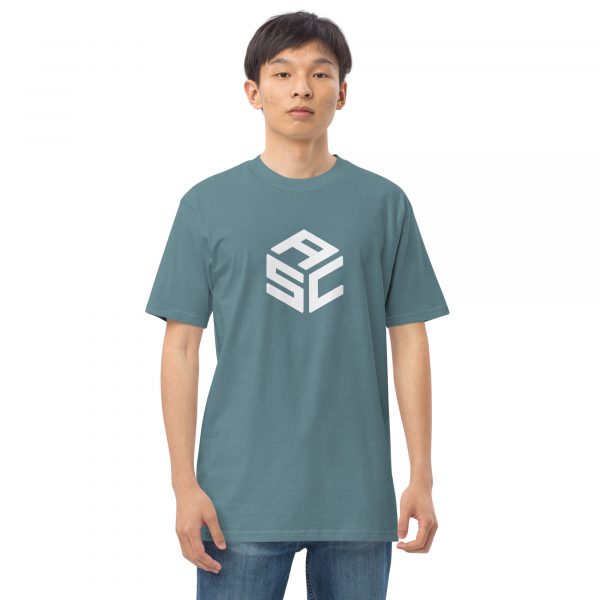Men’s premium heavyweight tee - ASC logo front & text on back - Image 22