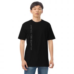 Men’s premium heavyweight tee - ASC vertical text