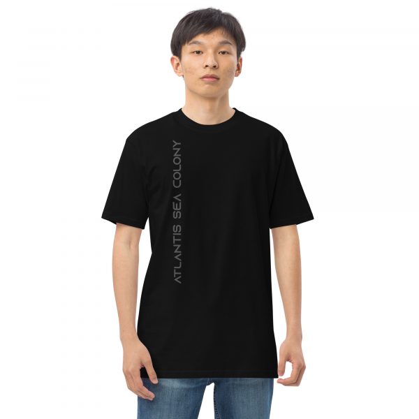 Men’s premium heavyweight tee - ASC vertical text
